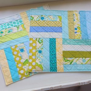 Blue Green Post & Rail Quilted Mat
