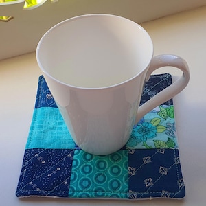 Blue Teal Nine Patch Coaster
