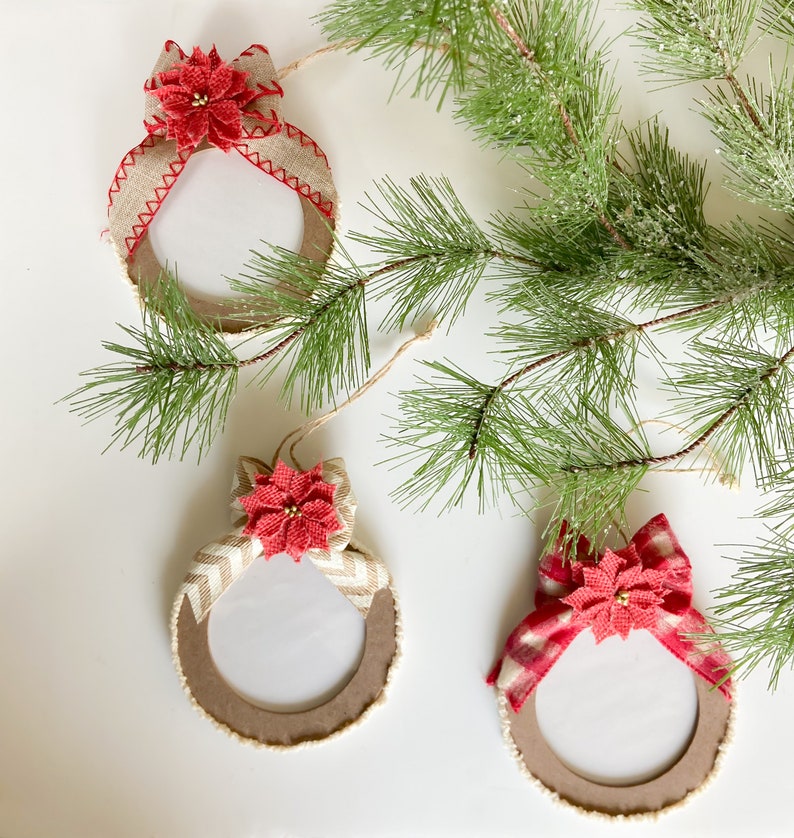 Set of 3 Photo Frame Ornaments/Keepsake/Christmas Etsy