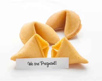 6 Custom "We are Pregnant!" Custom Fortune Cookies | Made Fresh to Order | Individually Wrapped | Ready to Ship FAST!