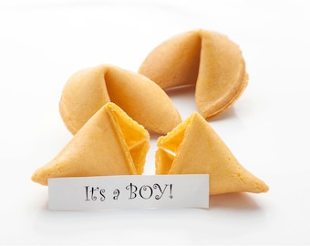 6 Custom "IT'S A BOY!" Custom Fortune Cookies | Made Fresh to Order | Individually Wrapped | Ready to Ship FAST!