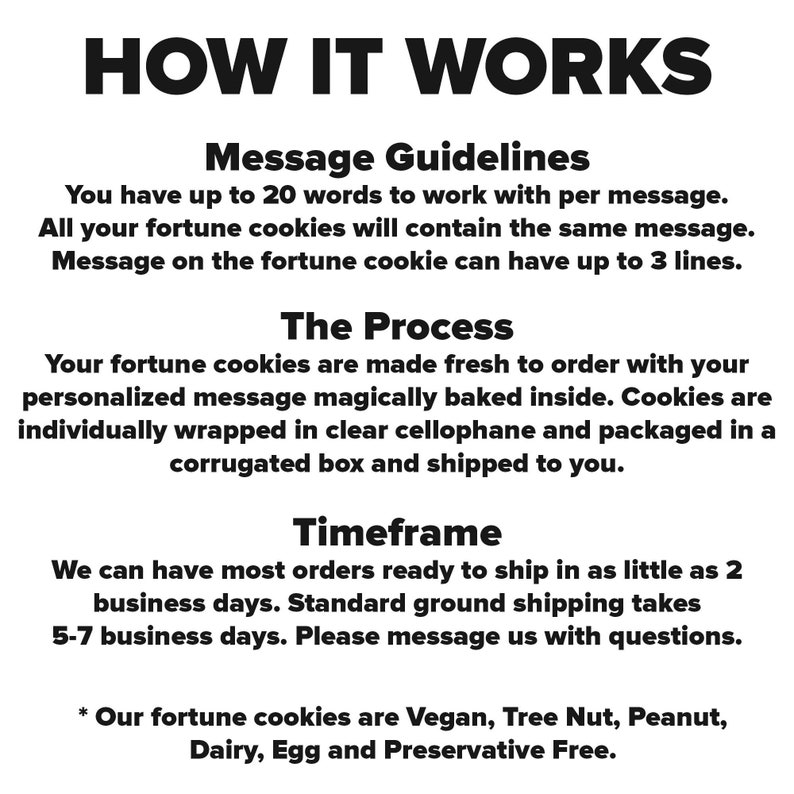 12 Personalized Fortune Cookies Use Your Own Messages Etsy