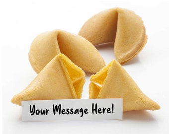 6 Personalized Fortune Cookies | Use Your Own Messages | Individually Wrapped | Ready to Ship FAST!