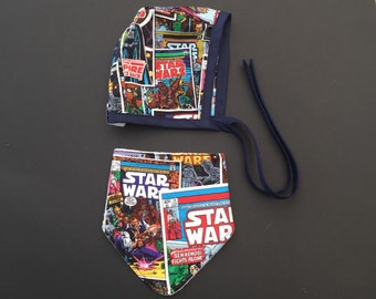 Star wars bonnet and dribble & drool bib