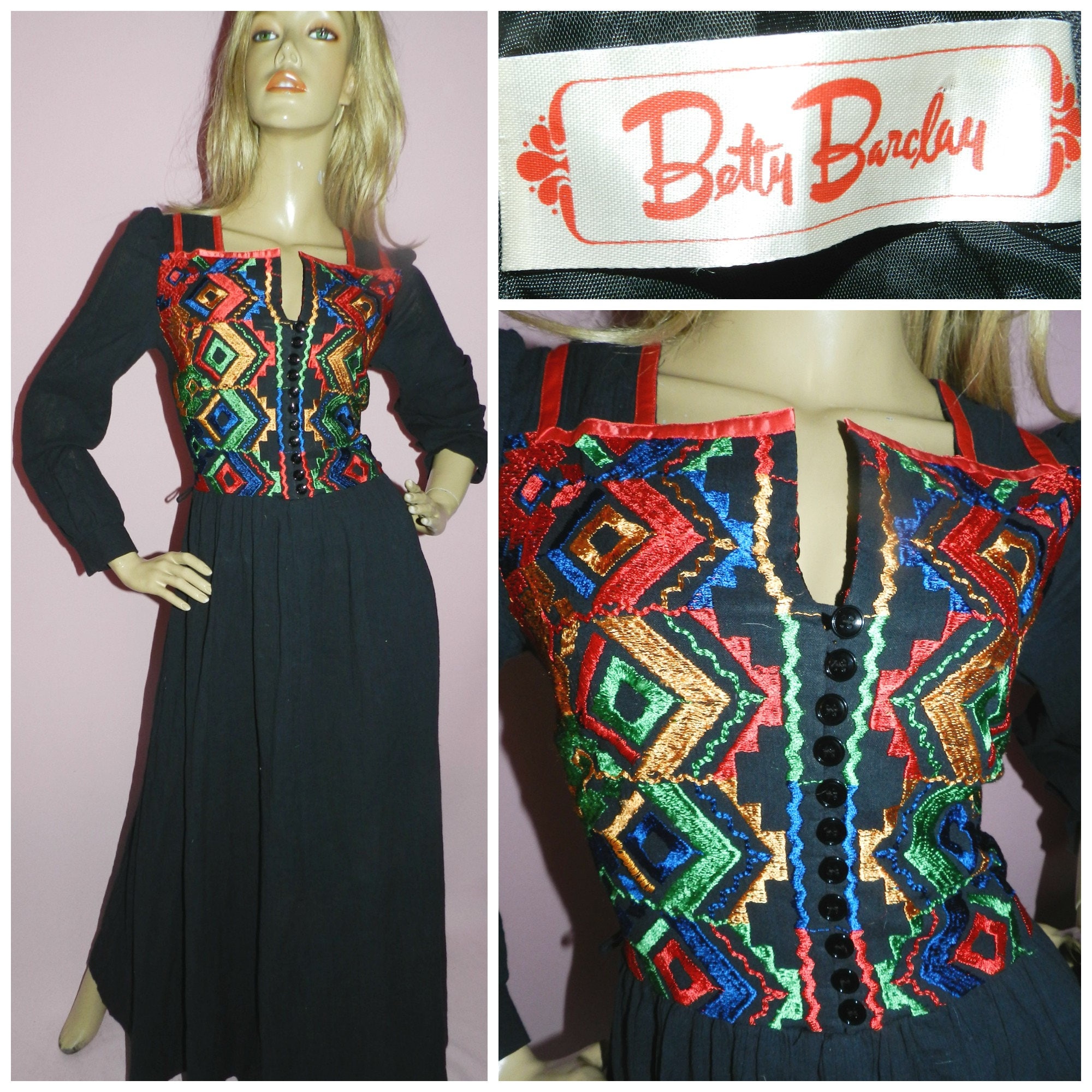 70s cheesecloth dress