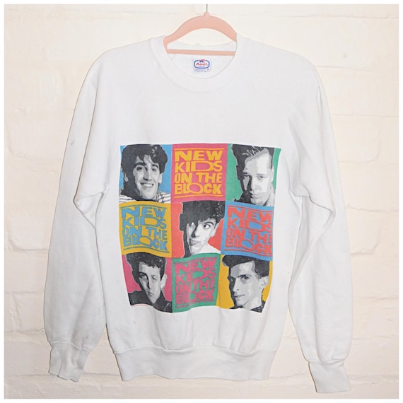 Vintage 80s NEW KIDS On The BLOCK Anvil 50 50 Sweatshirt 1984 Xs S 1980s