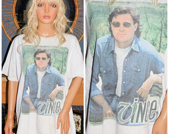 Vintage 90s VINCE 1999 Tour T Shirt L 1990s Unisex Graphic Cotton Tee Fruit of the Loom Tee