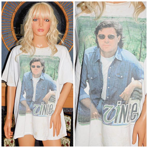 Vintage 90s VINCE 1999 Tour T Shirt L 1990s Unisex Graphic Cotton Tee Fruit of the Loom Tee