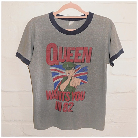 Vintage 80s Paper Thin Soft SINGLE Stitch QUEEN Tour T Shirt 1982 S 1980s Tee