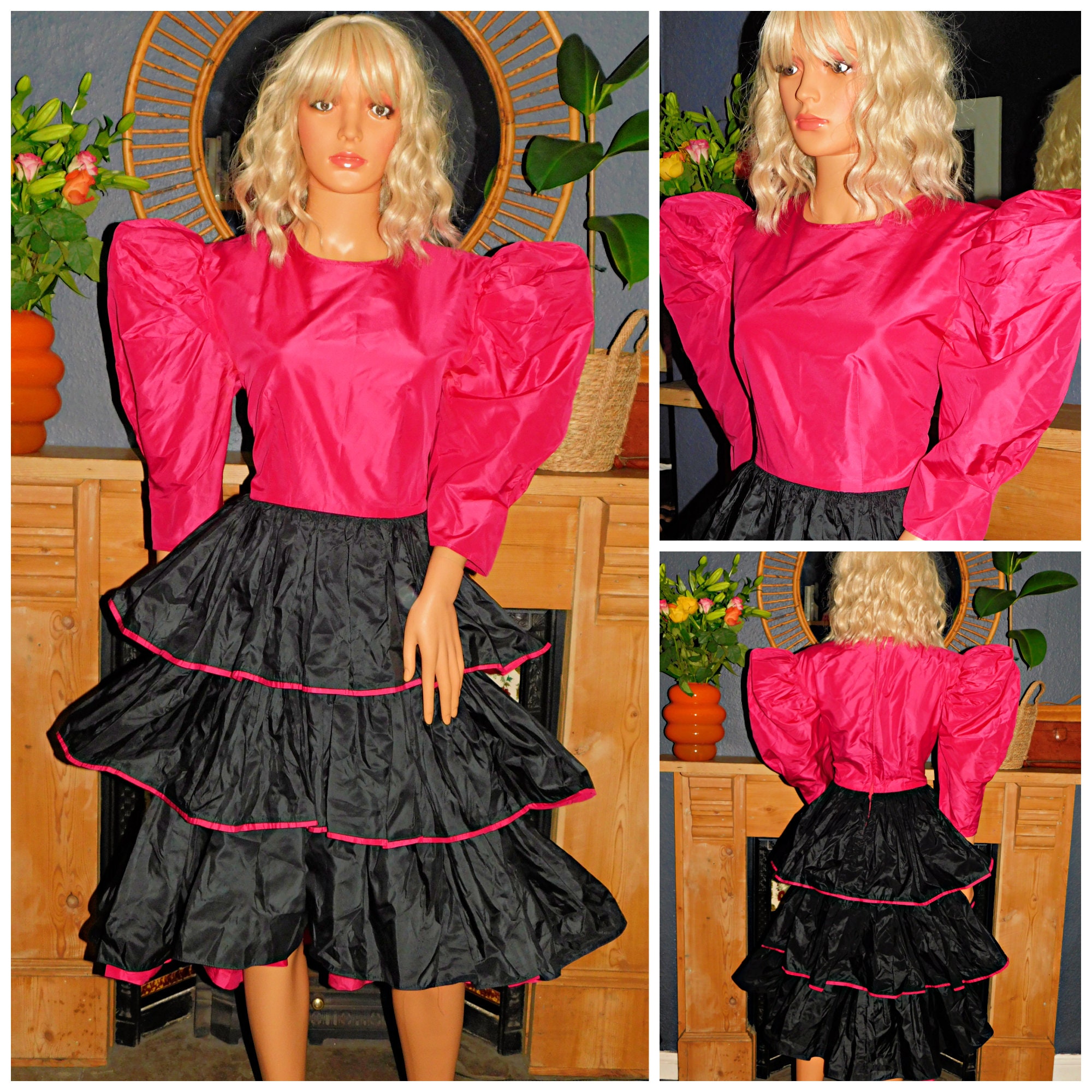 Extreme puff sleeve dress hot sale