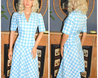 green emerald velvet dress Gingham Drop Waist Dress  Yourdarlingstyle
