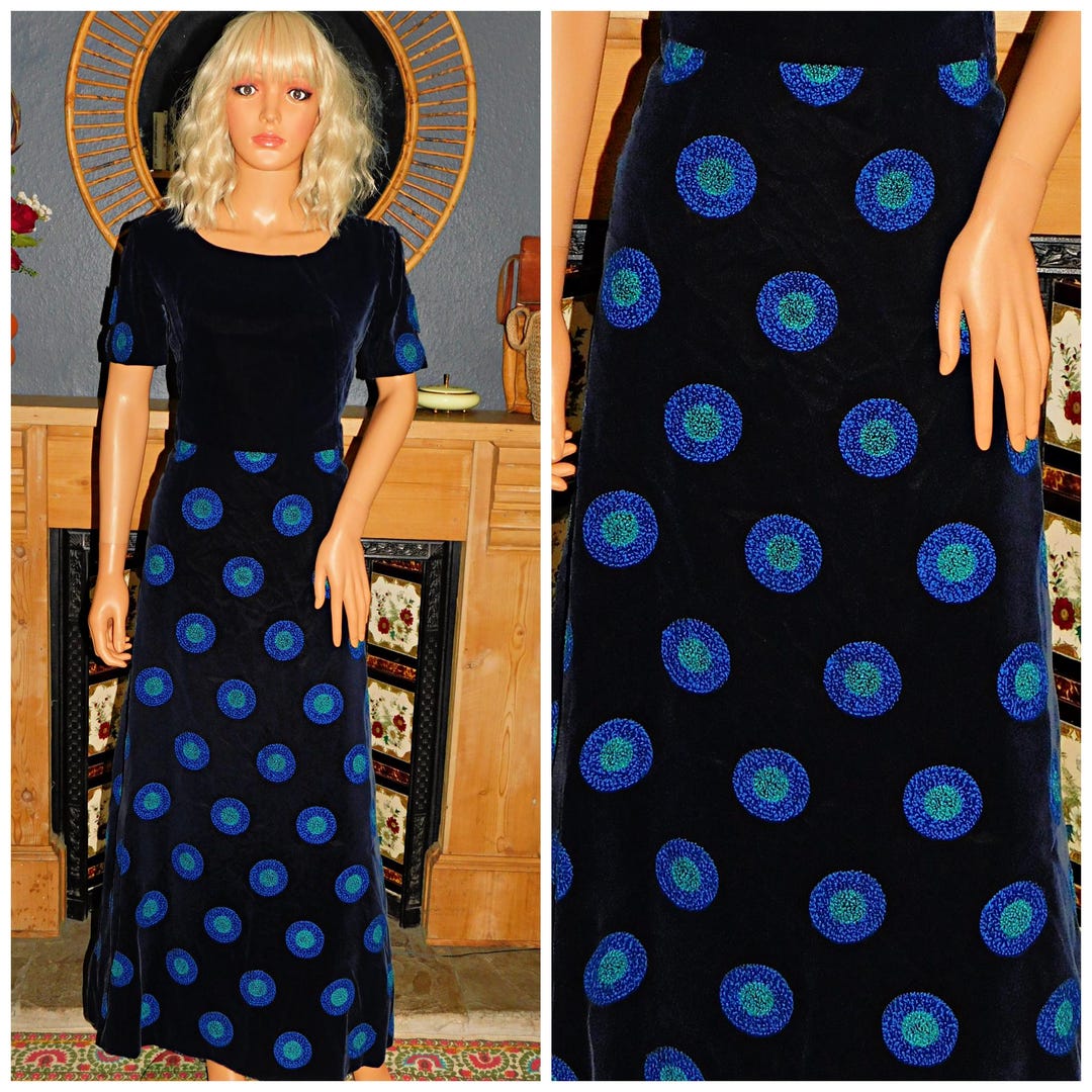 PLUS Navy Vintage Dress Triangle Reflection main image 1