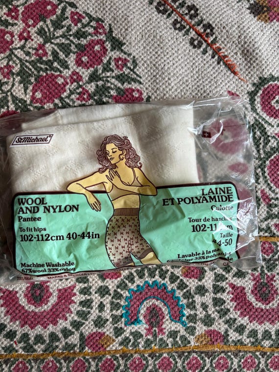 Vintage 60s New Old Stock Pale Yellow NYLON Pointelle Panties St Michael 8 10 12 S M 1960s Knickers Pants Kitsch
