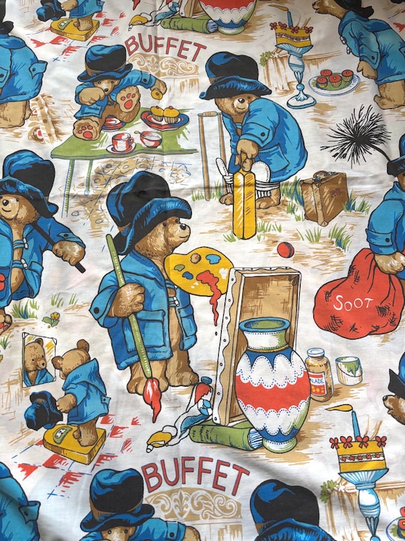 Vintage 80s PADDINGTON BEAR Single Duvet Cover 1980s
