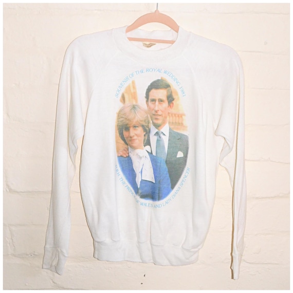 Vintage 80s ROYAL WEDDING Sweatshirt 1981 Xs 1980s Charles Diana