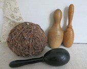 Antique Wood Darning Eggs 1900s Darning Tools Gift for Knitters Seamstress