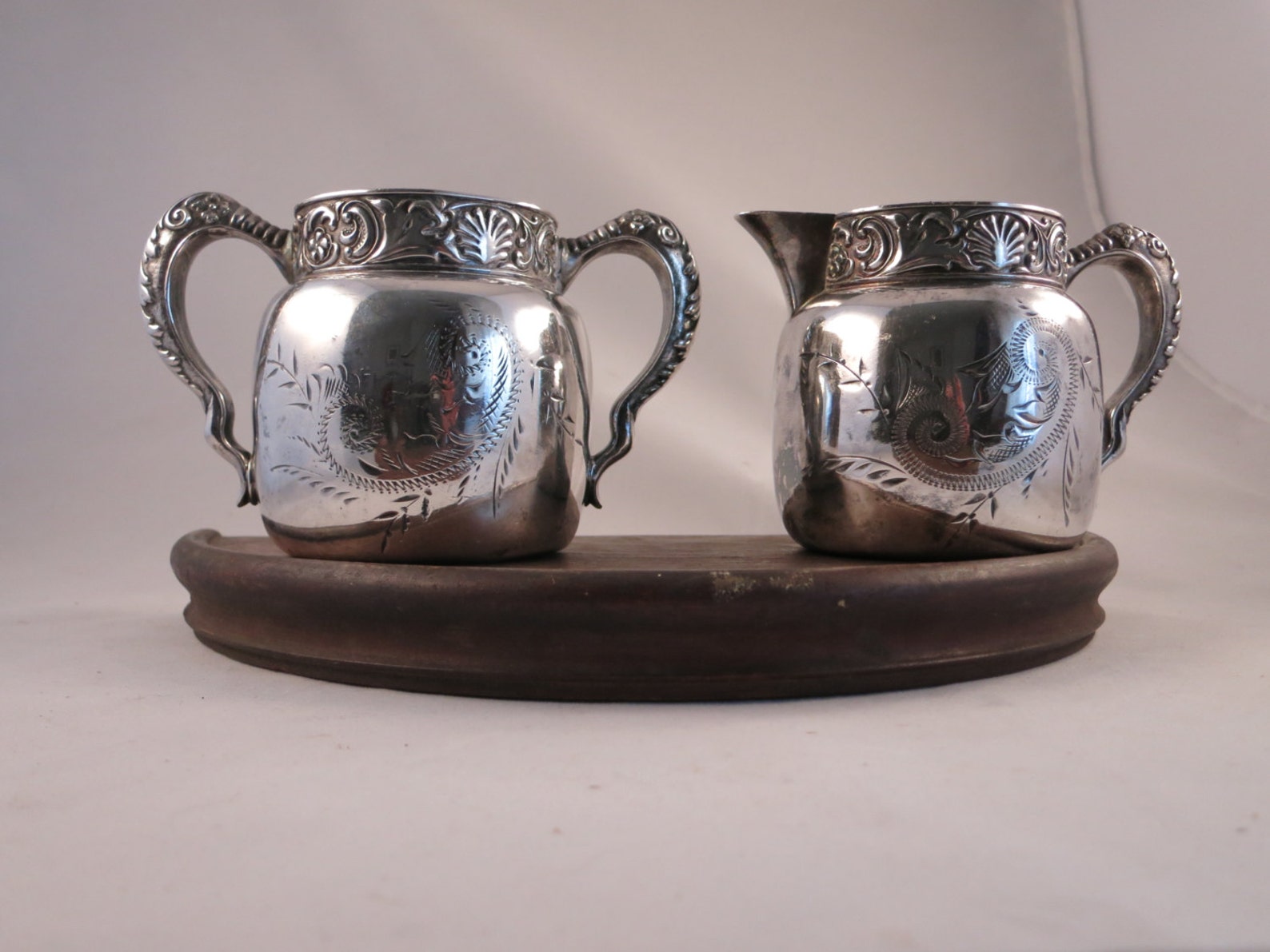 Antique Quadruple Silver Sugar and Creamer St. Louis Silver Co Etsy