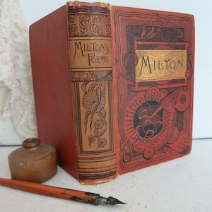 The Poetical Works of John Milton 1886 Antique Poetry Book