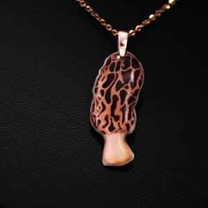 Morel Mushroom Handmade Necklace