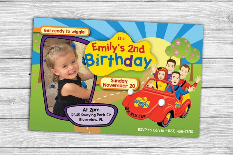 The Wiggles Birthday Invitation Personalized Printable Invite - Etsy