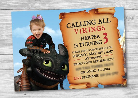 How To Train Your Dragon Birthday Invitations 7