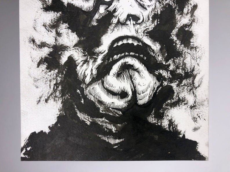 SHIFTOBER series: Traumatized Original ink drawing image 5