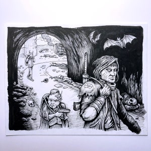 Apocalypse stalkers - original ink illustration