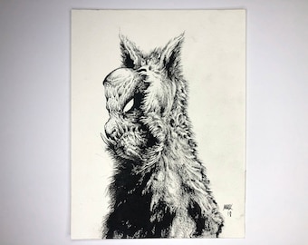 Shapeshifter - Wolf Suit 2 - Original ink drawing