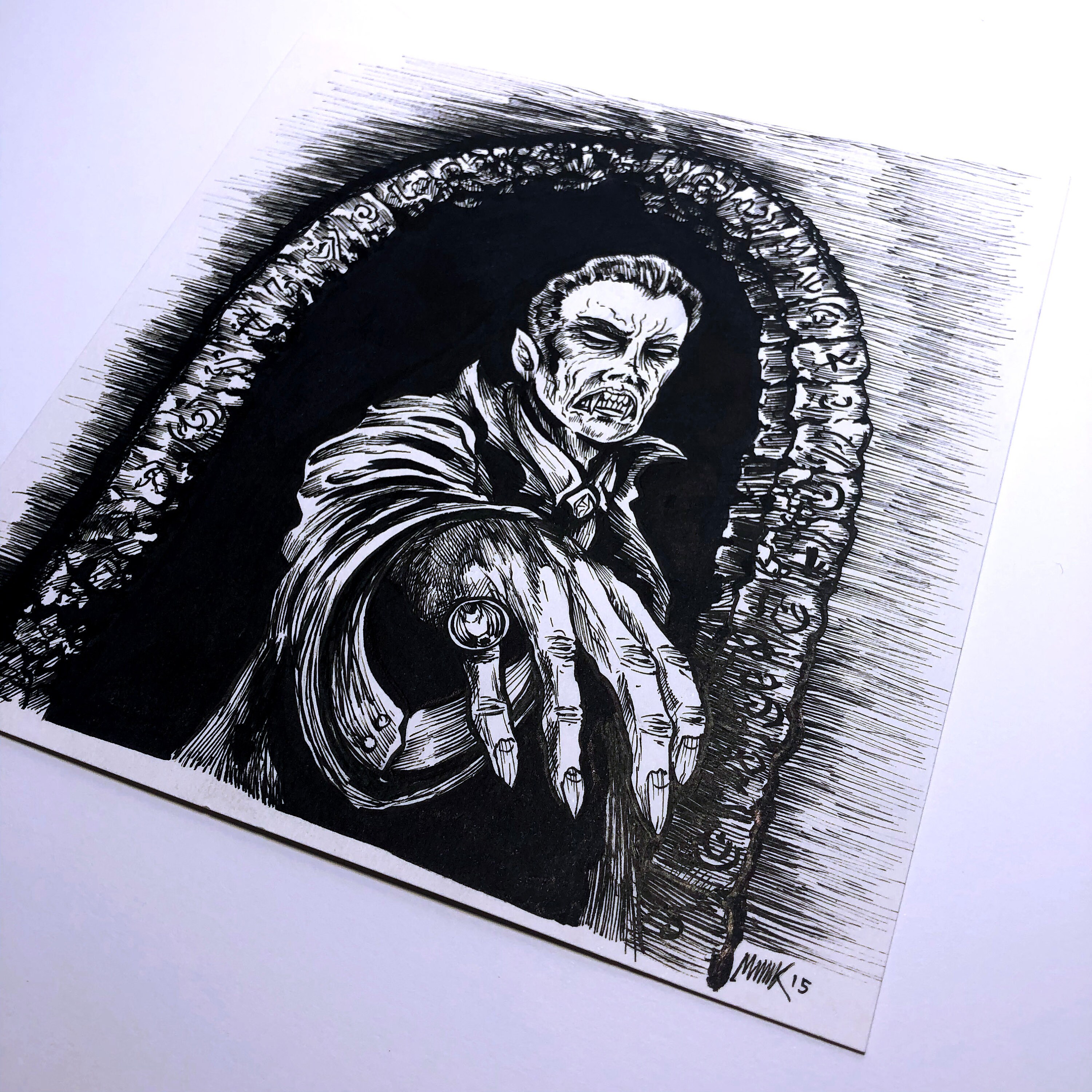 The Vampire - Original Ink Illustration - Etsy