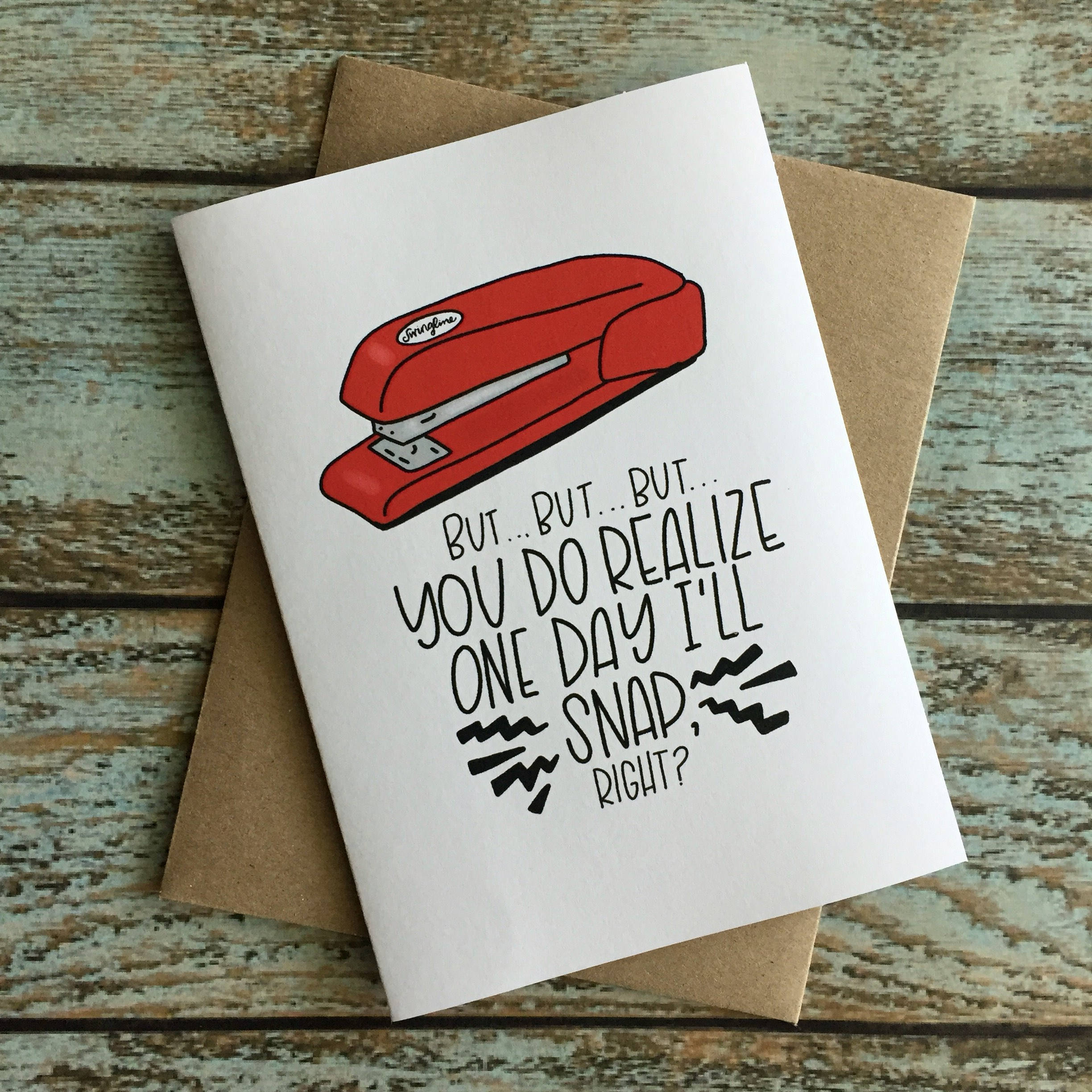 Boss's Day Office Space Coworker appreciation Card Etsy