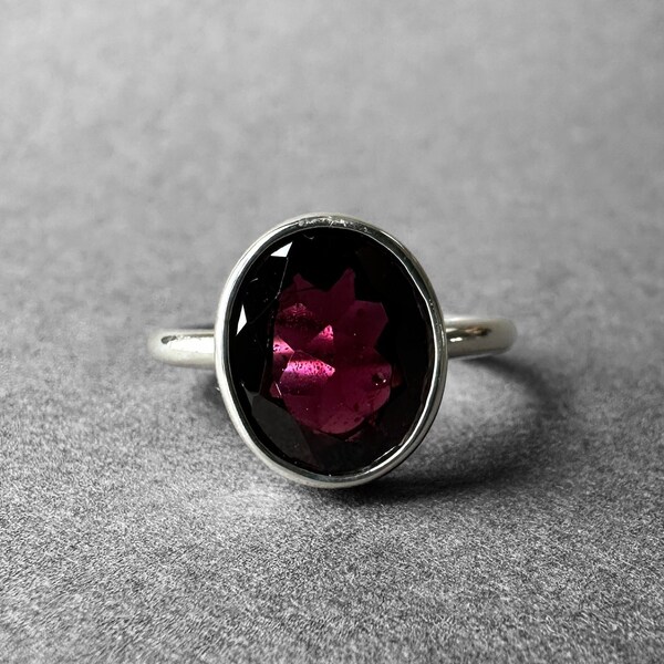 Rhodolite Ring - Etsy