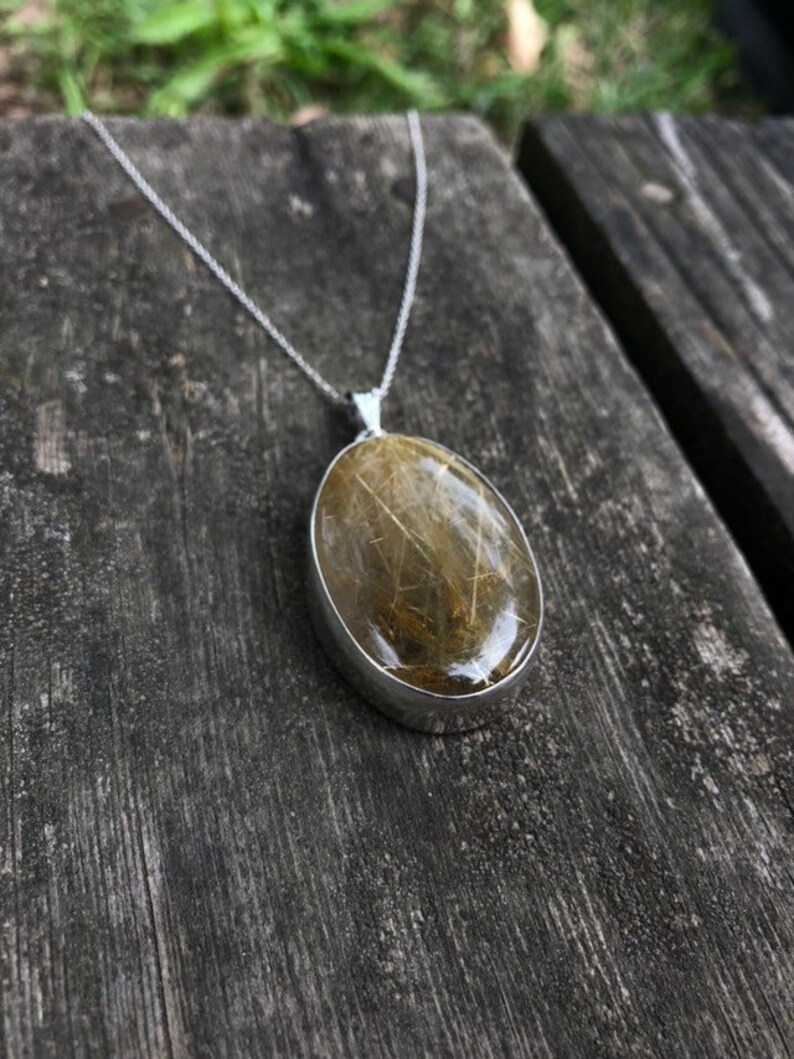 Handmade /& Silver Golden Rutillated Quartz