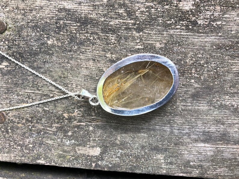 Handmade /& Silver Golden Rutillated Quartz
