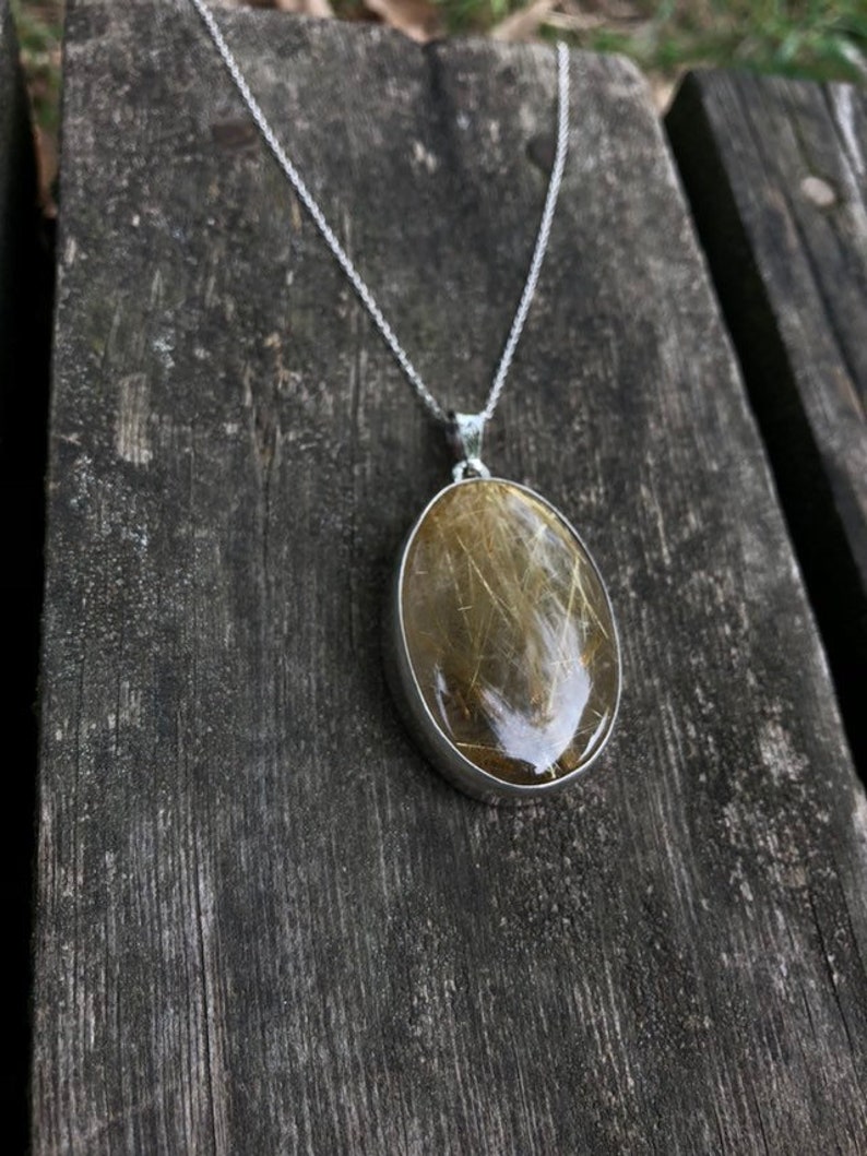 Handmade /& Silver Golden Rutillated Quartz