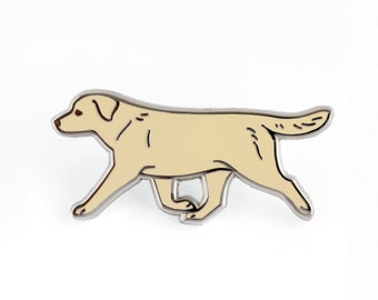 Emaille pin labrador: geel, chocolade of zwart