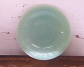 green jadeite fireking saucer