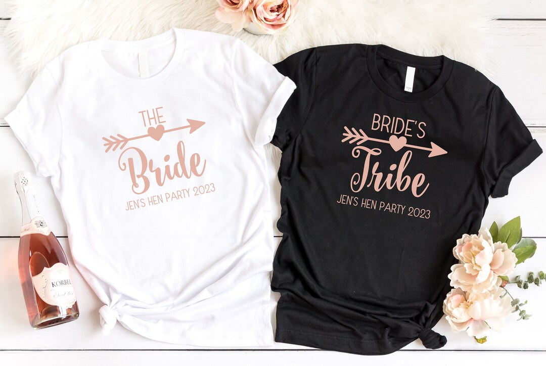 Hen Party T Shirts Hen Do Bride To Be Tribe Tops Personalised - Foto 9