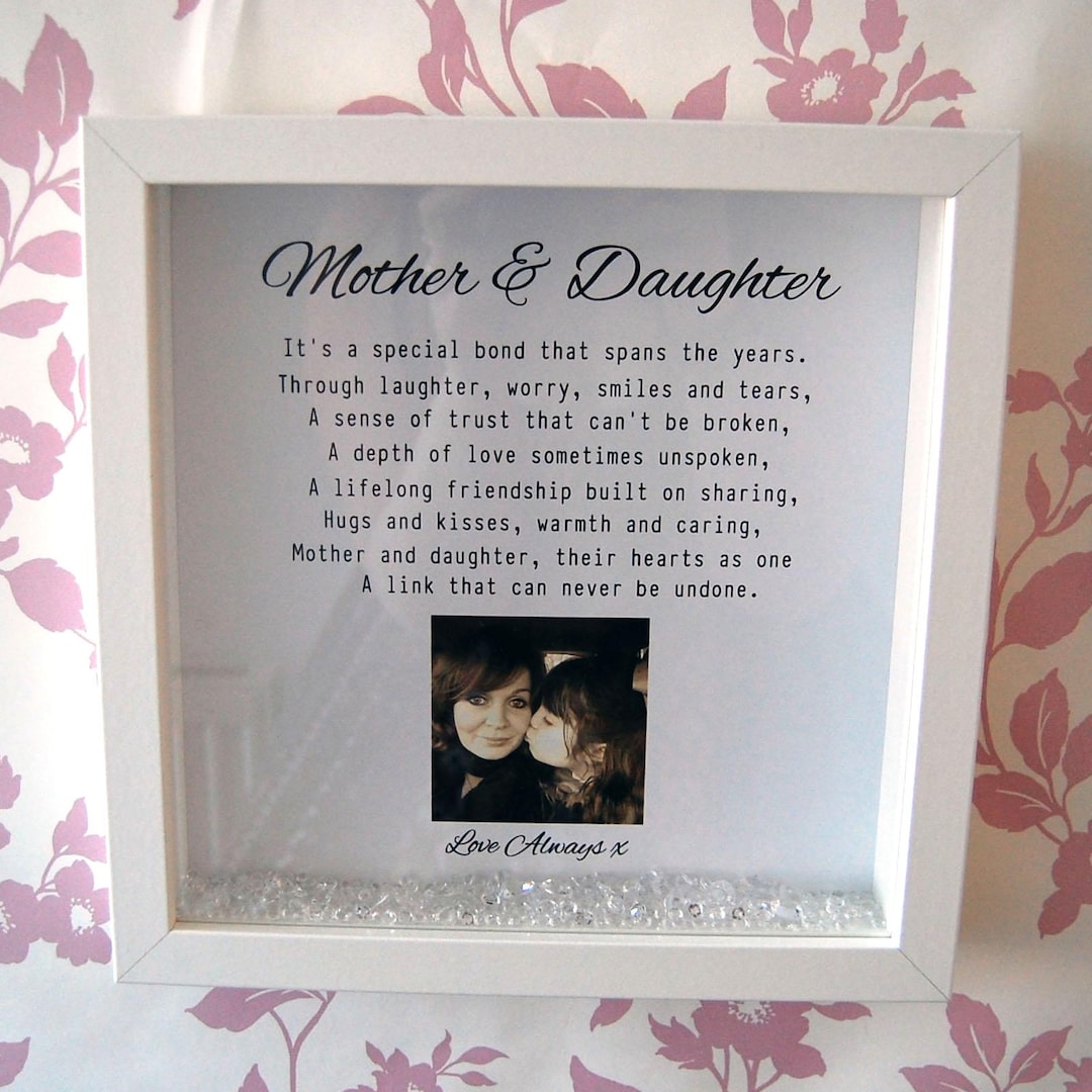 Personalized Mother Daughter Poem Framed Print: Keepsake Gift - Etsy