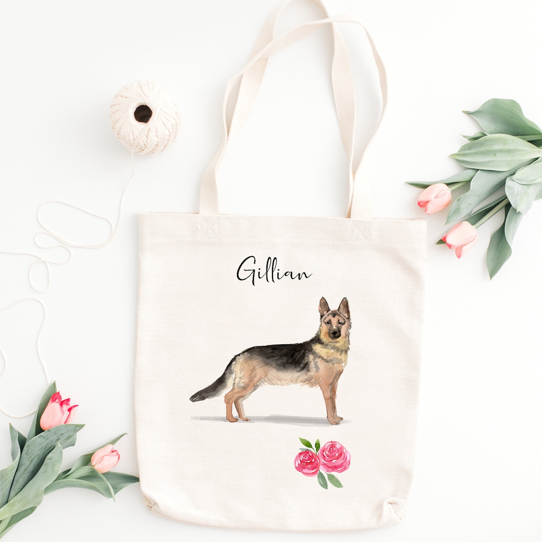 CafePress Starry Night & German Shepherd Tote Bag - Natural Canvas Reusable Shopping Bag