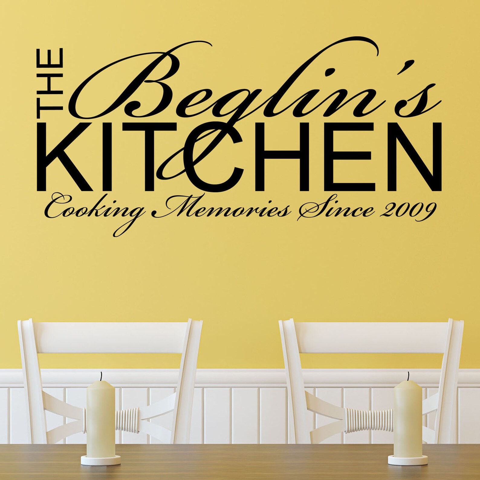 Personalised Kitchen Wall Sticker Cooking Memories Vinyl Decal Etsy