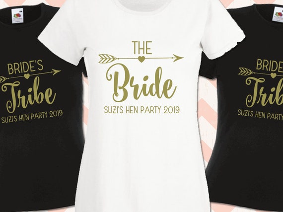 Hen Do T Shirts Hen Party Wedding Night Bride Custom Ladies Personalised Printed