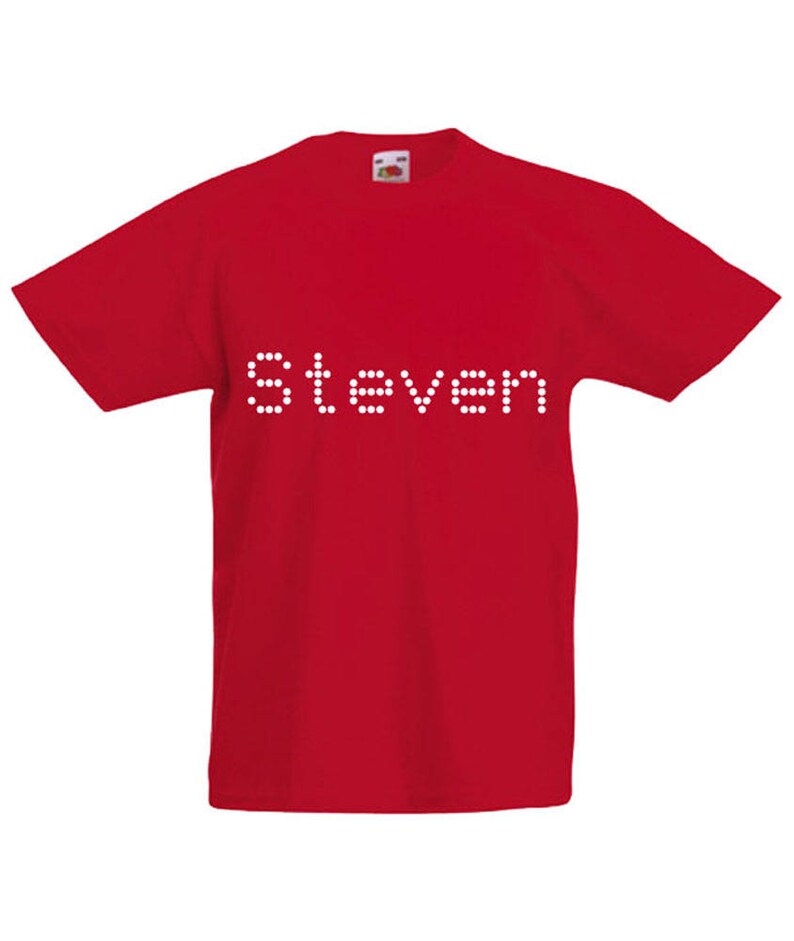 Personalizado Niños T Shirt Nombre Diseño Camiseta Camiseta Regalo Elegir Colores Cumpleaños Infantil Niño