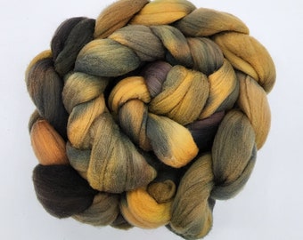 Rambouillet Wool Combed Top - Hand Dyed for spinning, felting