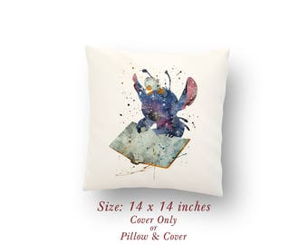Lilo and Stitch Quote Watercolor Pillow Lilo and stitch pillow | Etsy