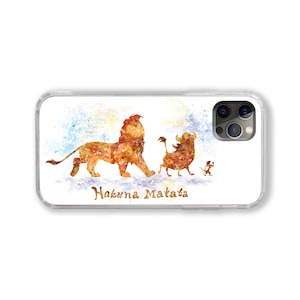 Hakuna Matata Lion King Simba Timon and Pumba Phone Case Picture Painting Print on iPhone case Gift