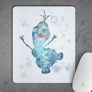 Olaf Frozen Mousepad Watercolor Mouse Pad Art Print Decor gift mouse mat