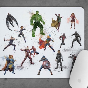 Avengers Iron Man Doctor Strange Spider-Man Thor Hulk Vision Black Panther Captain America Falcon Scarlet Witch Winter Soldier Mousepad