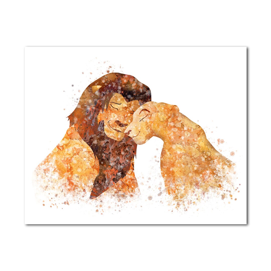 Simba and Nala Lion King Painting Digital Download Romantic Present ...