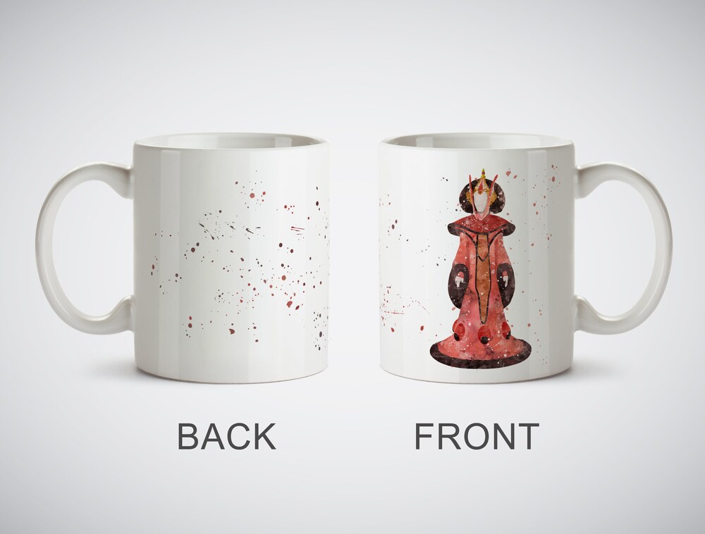Queen Amidala Mug Star Wars Padme Watercolor Art Print Amidala Starwars Coffe Tea White Mug Or Magic Mug Ceramic Cup Bespoketshirt
