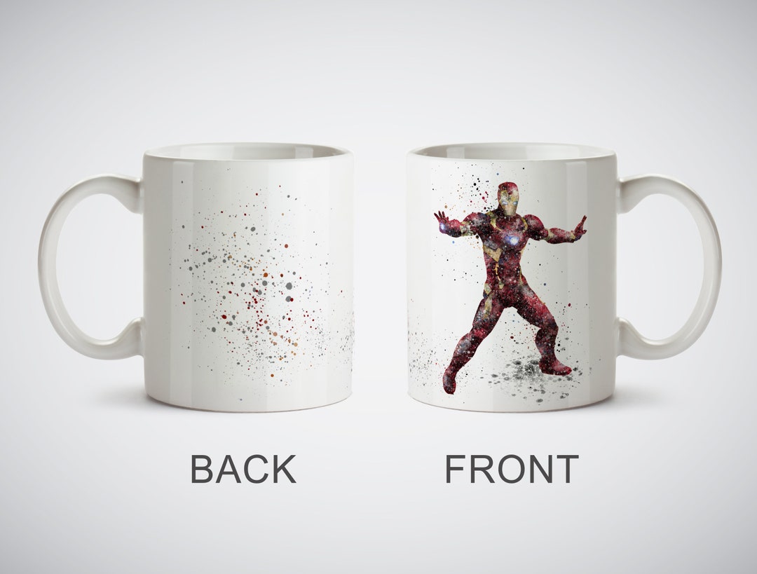 Iron Man Tony Stark the Avengers Watercolor Art Picture Cup Coffee